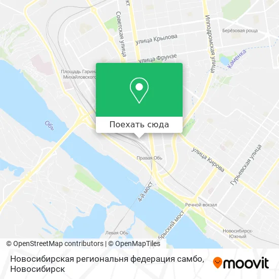 Карта Новосибирская региональня федерация самбо