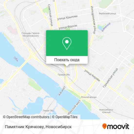 Карта Памятник Крячкову