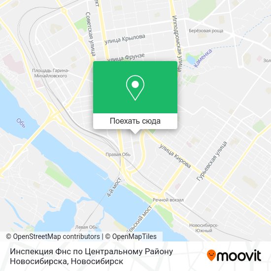 Карта Инспекция Фнс по Центральному Району Новосибирска