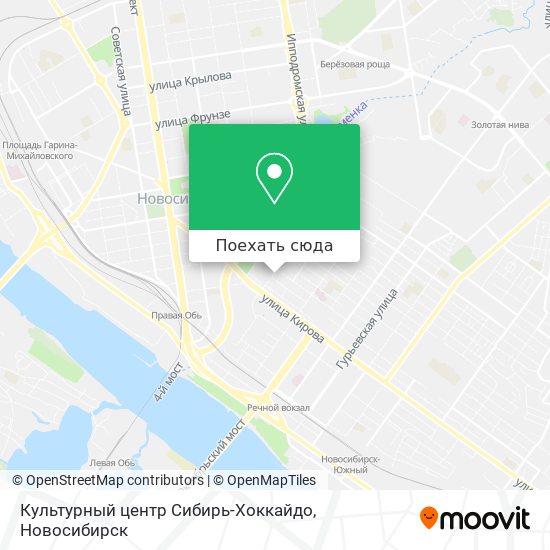 Карта Культурный центр Сибирь-Хоккайдо