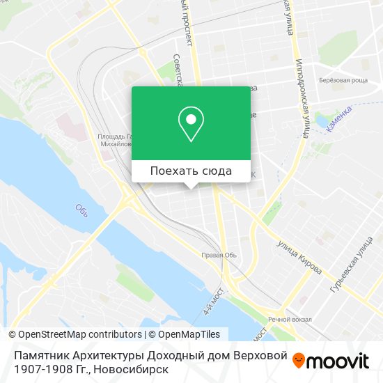 Карта Памятник Архитектуры Доходный дом Верховой 1907-1908 Гг.