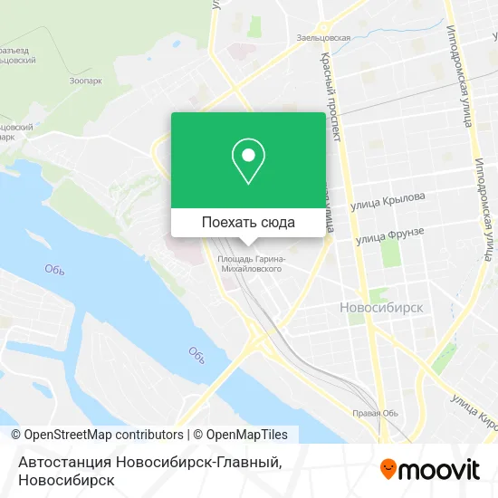 Карта Автостанция Новосибирск-Главный