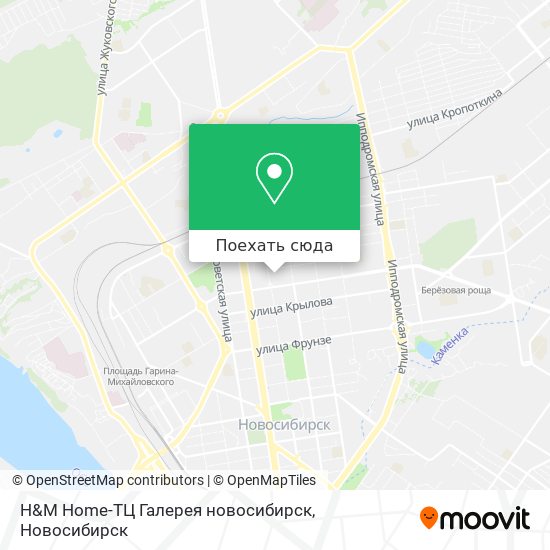 Карта H&M Home-ТЦ Галерея новосибирск