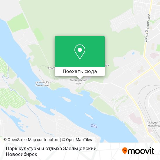Карта Парк культуры и отдыха Заельцовский