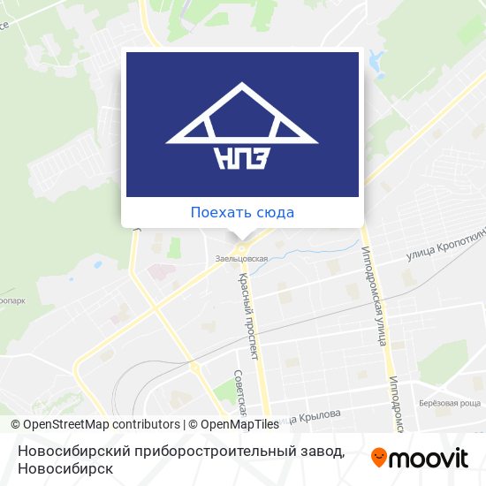 Карта Новосибирский приборостроительный завод