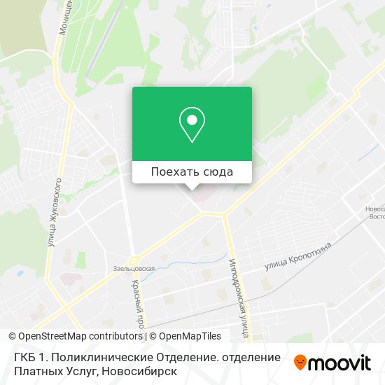 Карта ГКБ 1. Поликлинические Отделение. отделение Платных Услуг