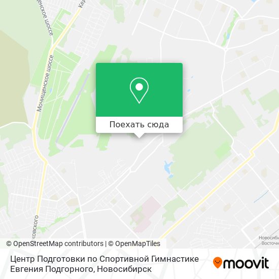 Карта Центр Подготовки по Спортивной Гимнастике Евгения Подгорного