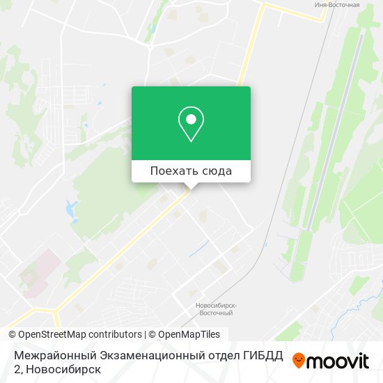 Карта Межрайонный Экзаменационный отдел ГИБДД 2