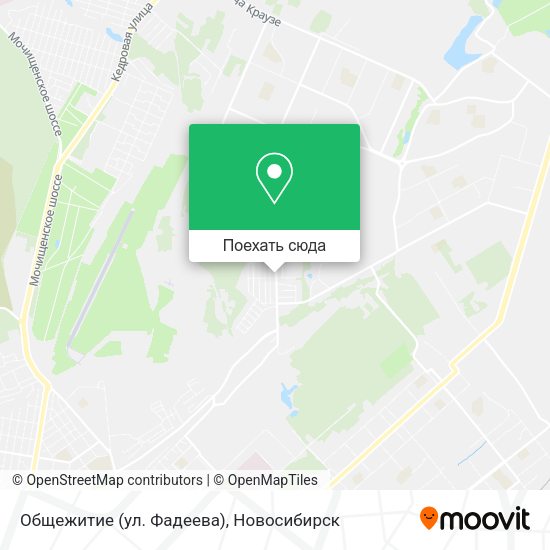 Карта Общежитие (ул. Фадеева)