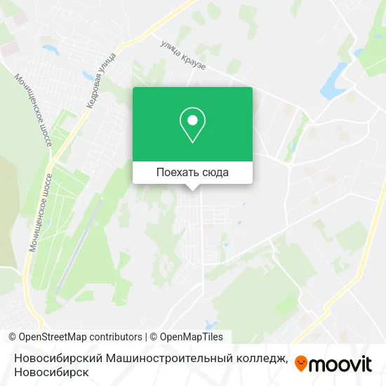 Карта Новосибирский Машиностроительный колледж