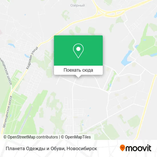 Карта Планета Одежды и Обуви