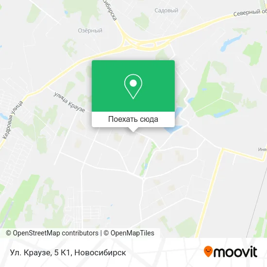Карта Ул. Краузе, 5 К1