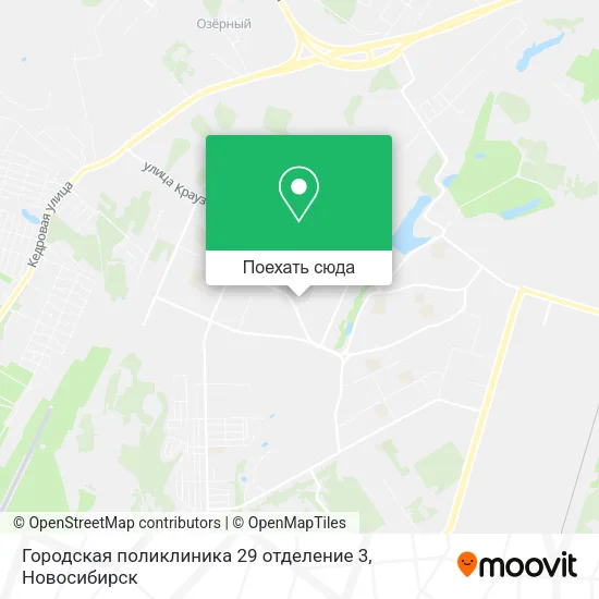 Карта Городская поликлиника 29 отделение 3