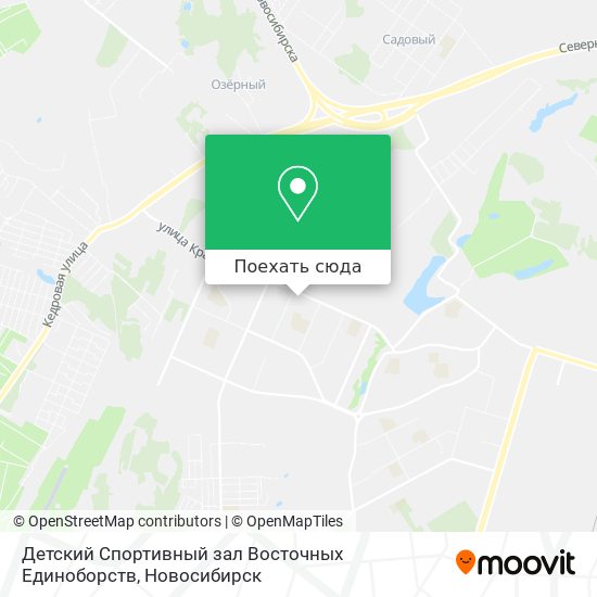 Карта Детский Спортивный зал Восточных Единоборств