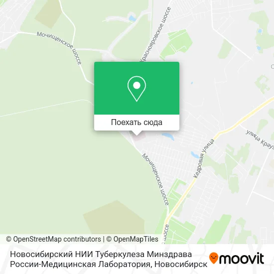 Карта Новосибирский НИИ Туберкулеза Минздрава России-Медицинская Лаборатория