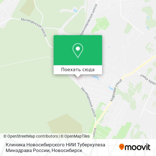 Карта Клиника Новосибирского НИИ Туберкулеза Минздрава России