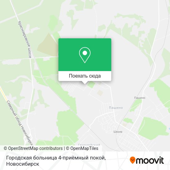 Карта Городская больница 4-приёмный покой