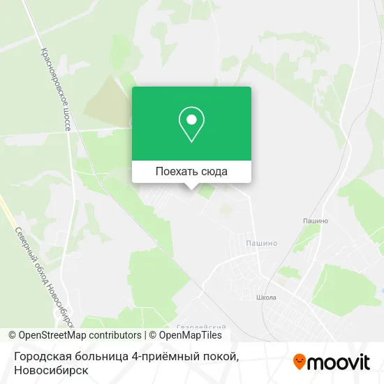Карта Городская больница 4-приёмный покой