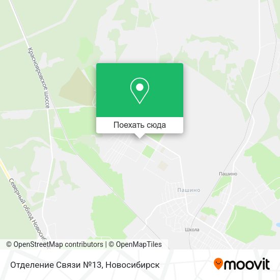 Карта Отделение Связи №13