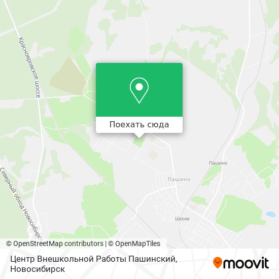 Карта Центр Внешкольной Работы Пашинский
