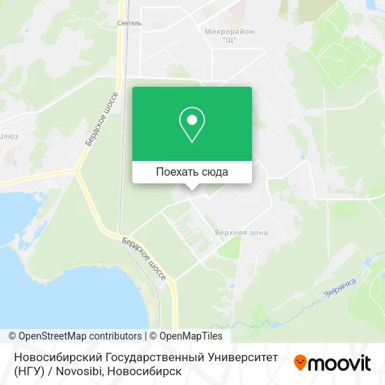 Карта Новосибирский Государственный Университет (НГУ) / Novosibi