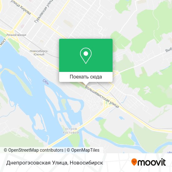 Карта Днепрогэсовская Улица