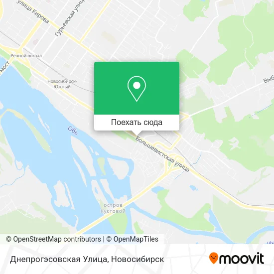Карта Днепрогэсовская Улица