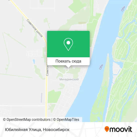 Карта Юбилейная Улица