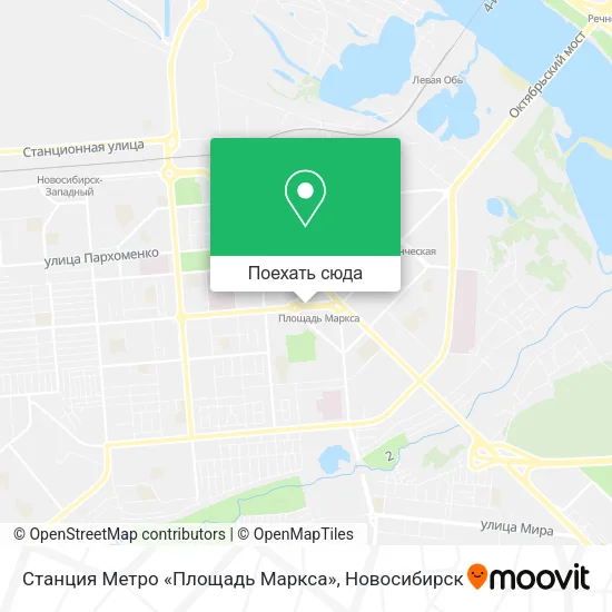 Карта Станция Метро «Площадь Маркса»