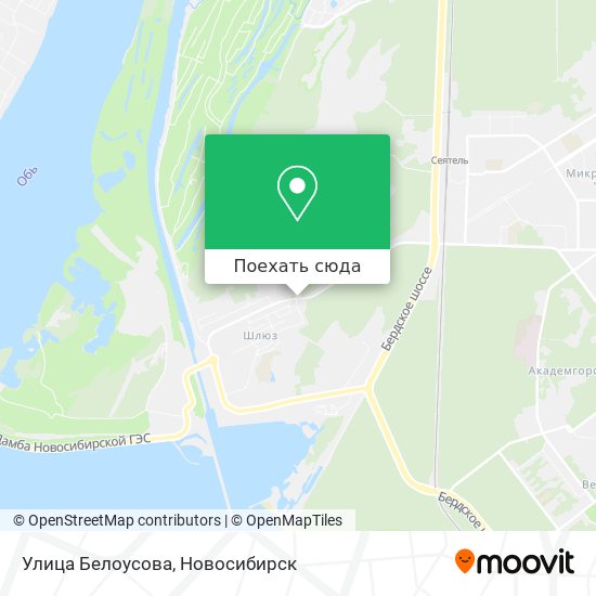 Карта Улица Белоусова