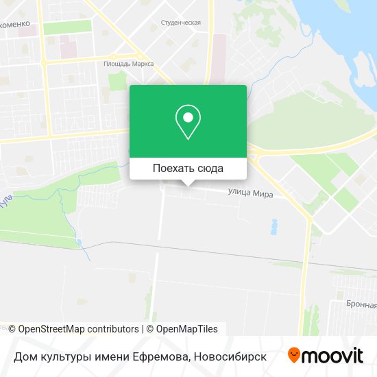 Карта Дом культуры имени Ефремова