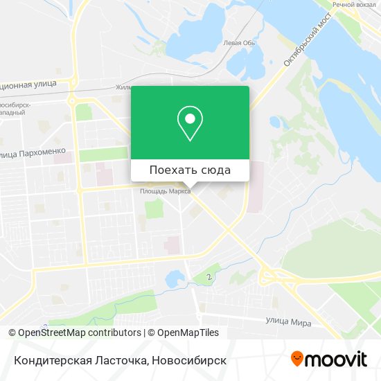 Карта Кондитерская Ласточка