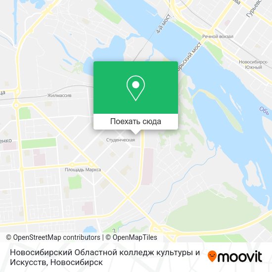 Карта Новосибирский Областной колледж культуры и Искусств