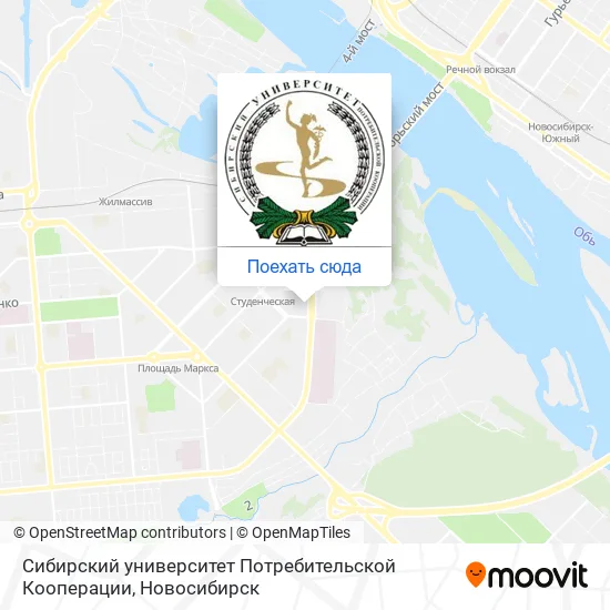 Карта Сибирский университет Потребительской Кооперации