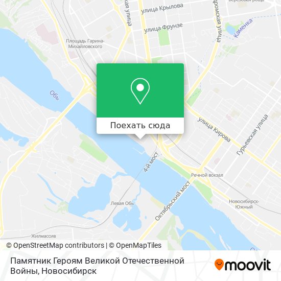 Карта Памятник Героям Великой Отечественной Войны