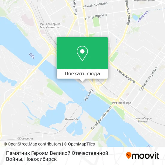 Карта Памятник Героям Великой Отечественной Войны