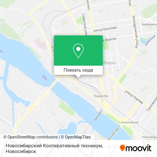 Карта Новосибирский Кооперативный техникум