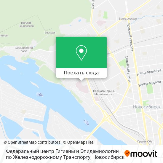Карта Федеральный центр Гигиены и Эпидемиологии по Железнодорожному Транспорту