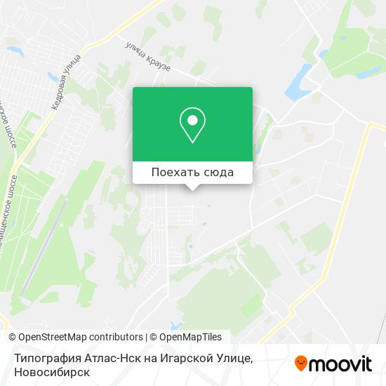 Карта Типография Атлас-Нск на Игарской Улице