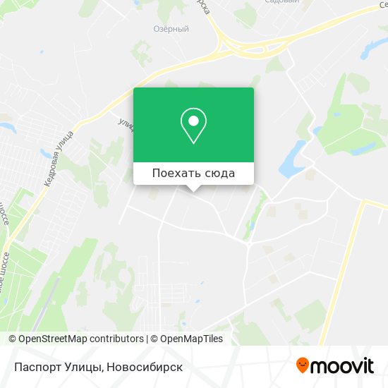 Карта Паспорт Улицы