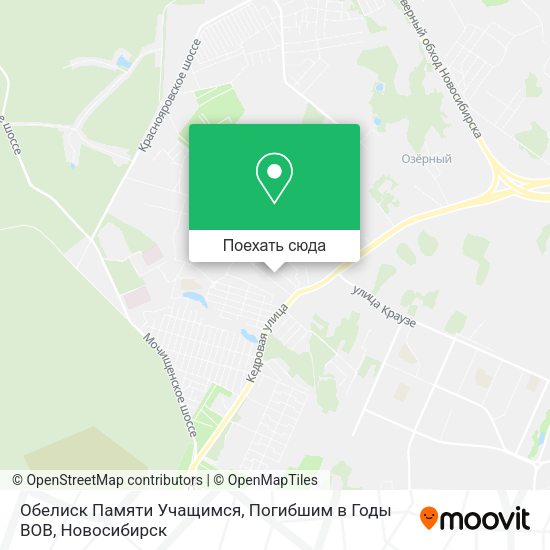 Карта Обелиск Памяти Учащимся, Погибшим в Годы ВОВ