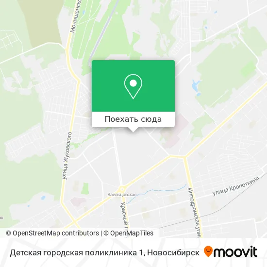 Карта Детская городская поликлиника 1