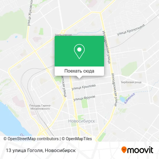 Карта 13 улица Гоголя
