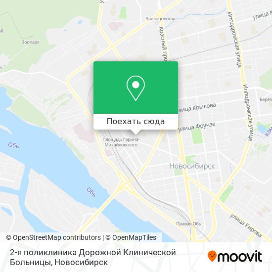Карта 2-я поликлиника Дорожной Клинической Больницы