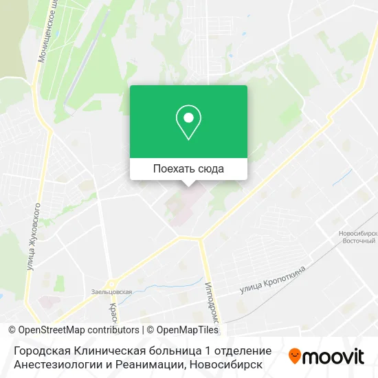 Карта Городская Клиническая больница 1 отделение Анестезиологии и Реанимации