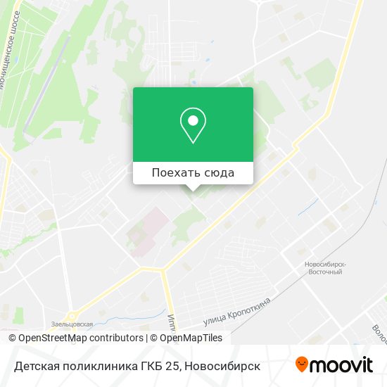 Карта Детская поликлиника ГКБ 25