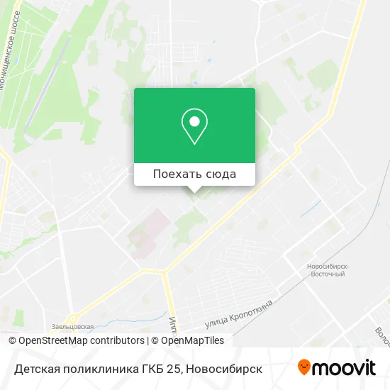 Карта Детская поликлиника ГКБ 25