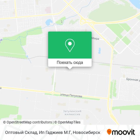 Карта Оптовый Склад, Ип Гаджиев М.Г