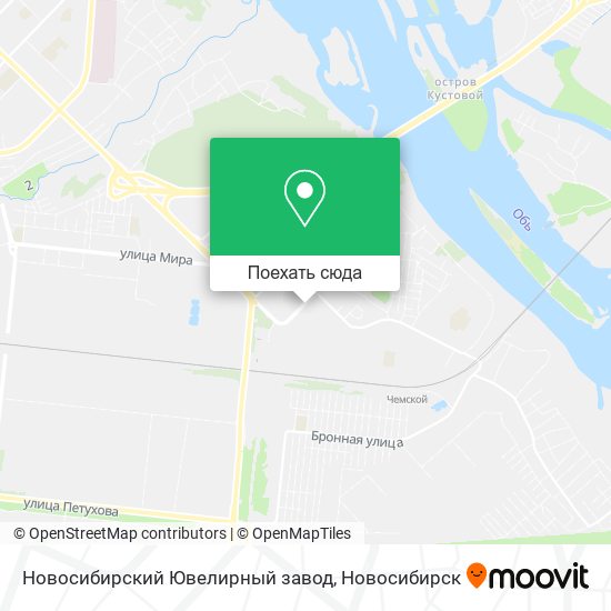 Карта Новосибирский Ювелирный завод