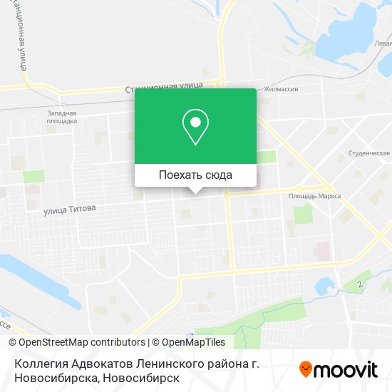 Карта Коллегия Адвокатов Ленинского района г. Новосибирска